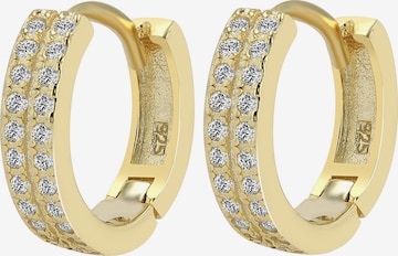 Akzent Ohrringe 'Ylva, 925 Sterlingsilber, langlebig' in Gold: Vorderseite