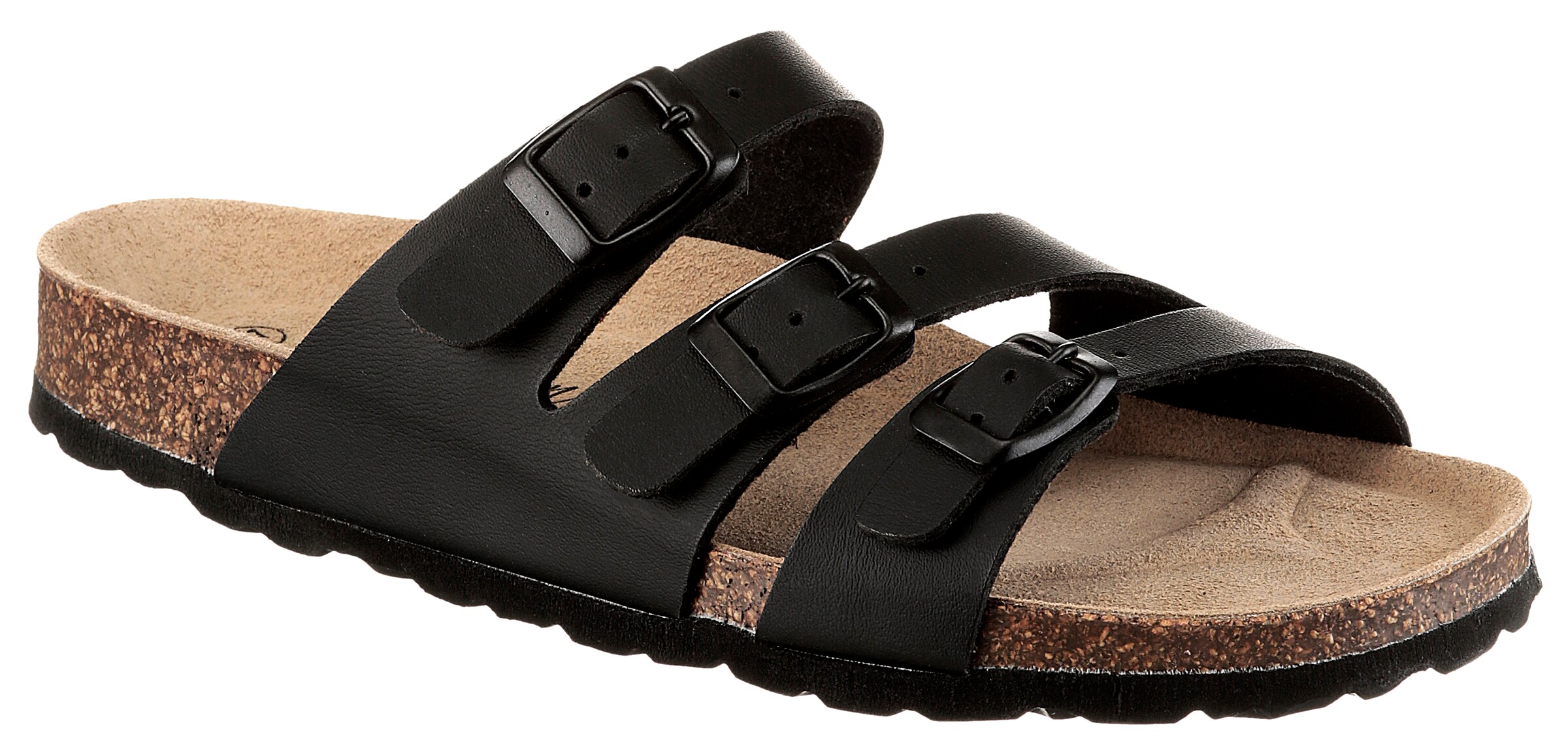 Aniston Mules in Black: front