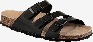 Aniston Mules in Black: front
