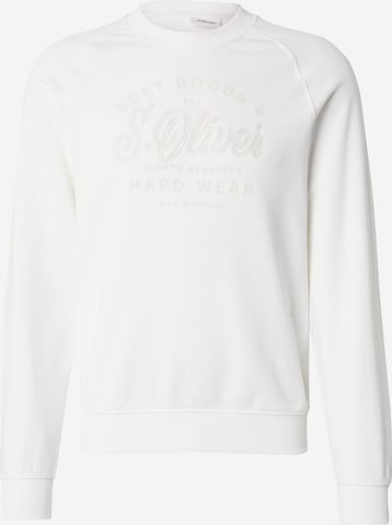 s.Oliver Sweatshirt in Wit: voorkant