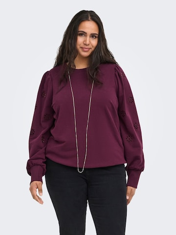 ONLY Carmakoma Sweatshirt 'CARFemme' in Rood: voorkant