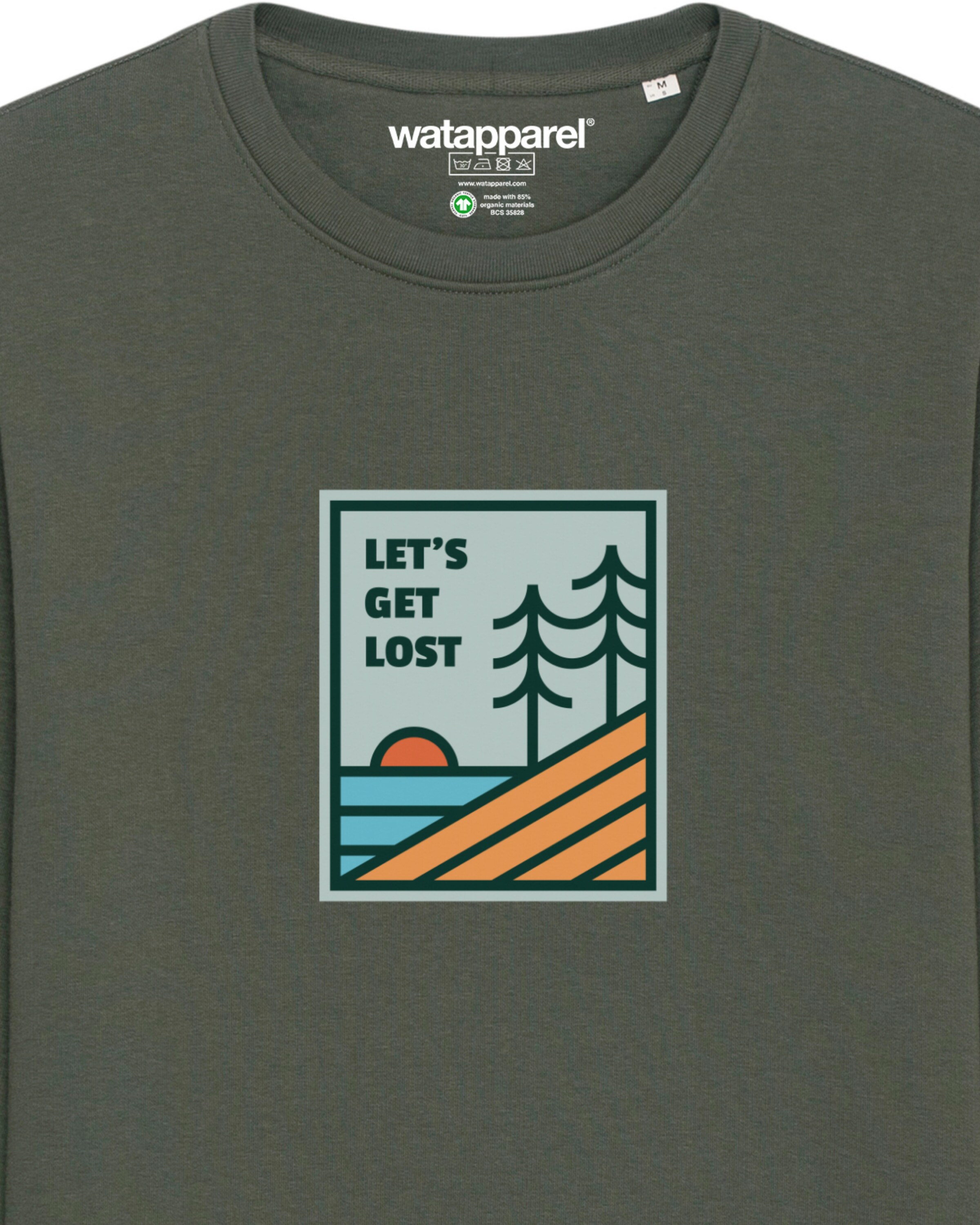 Felpa ' Let's Get Lost ' di Watapparel in verde
