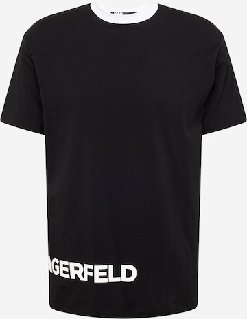 T-Shirt Karl Lagerfeld en noir : devant