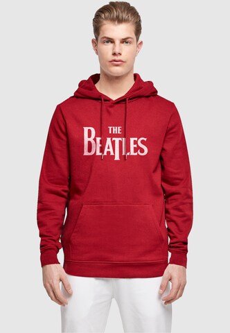 Merchcode Sweatshirt 'Beatles - Headline' in Rood: voorkant