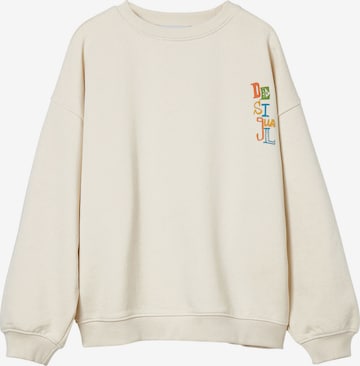 Sweat Desigual en beige : devant