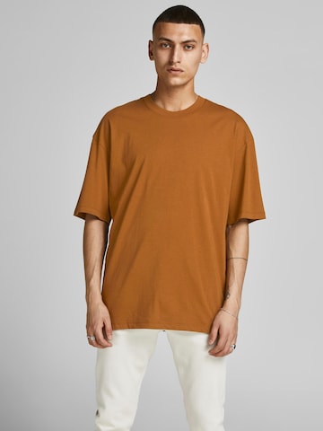 T-Shirt 'Brink' JACK & JONES en marron : devant