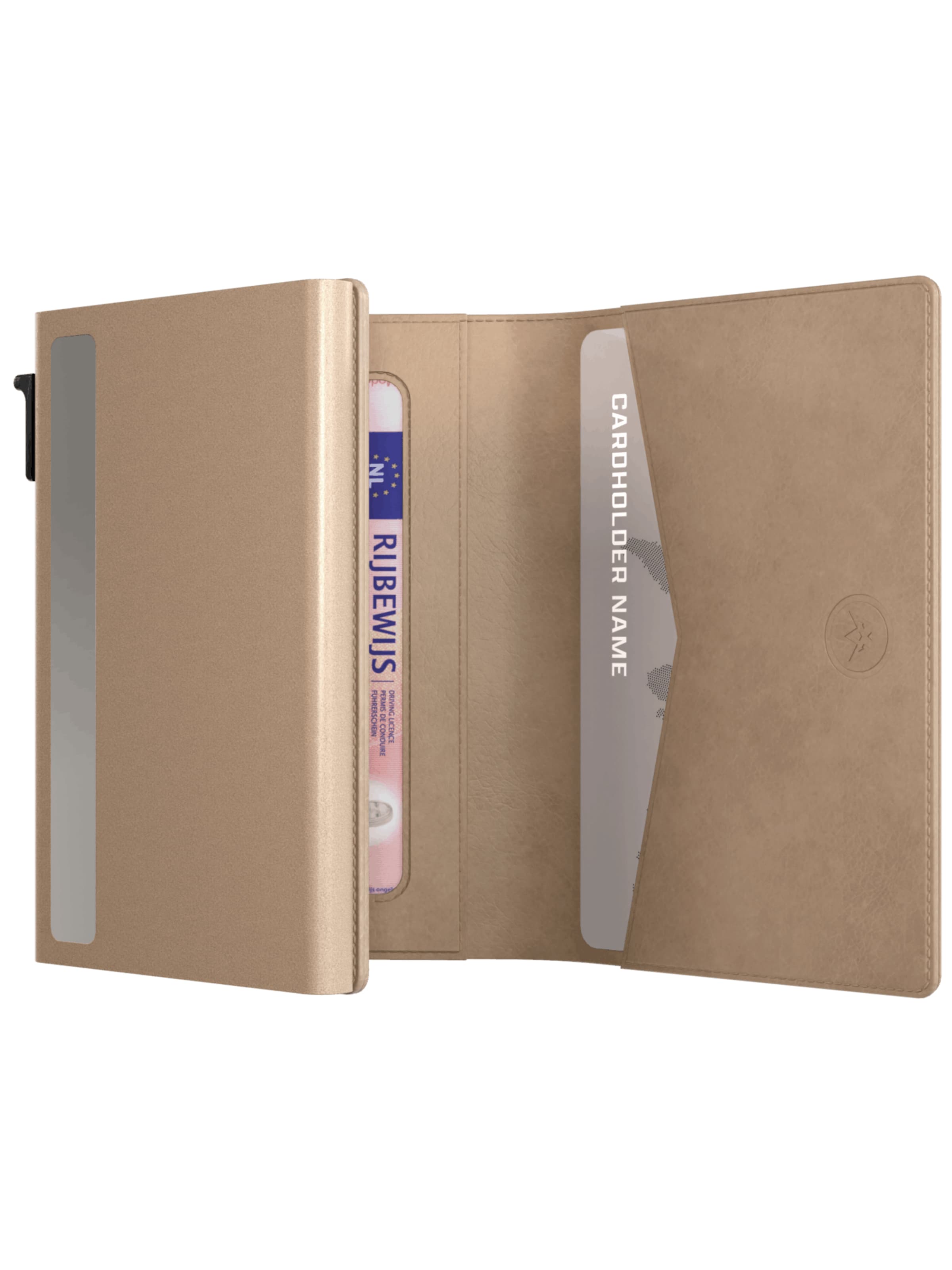 Prowallet Wallet 'Pasjeshouder Classic' in Beige