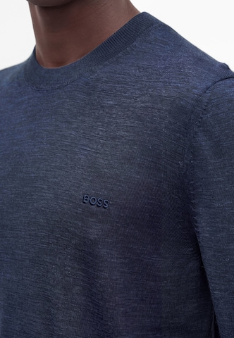 BOSS Sweater 'Leno' in Blue