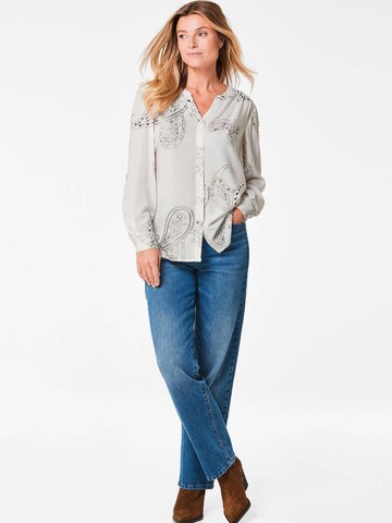 Goldner Bluse in Weiß