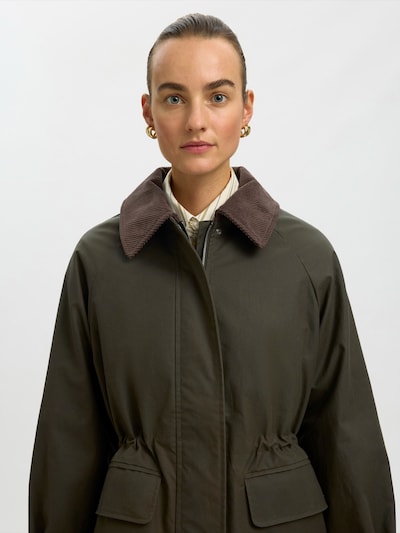 SELECTED Tussenjas 'SLWWilma' in XS in de kleur Bruin / Donkergroen, Productweergave
