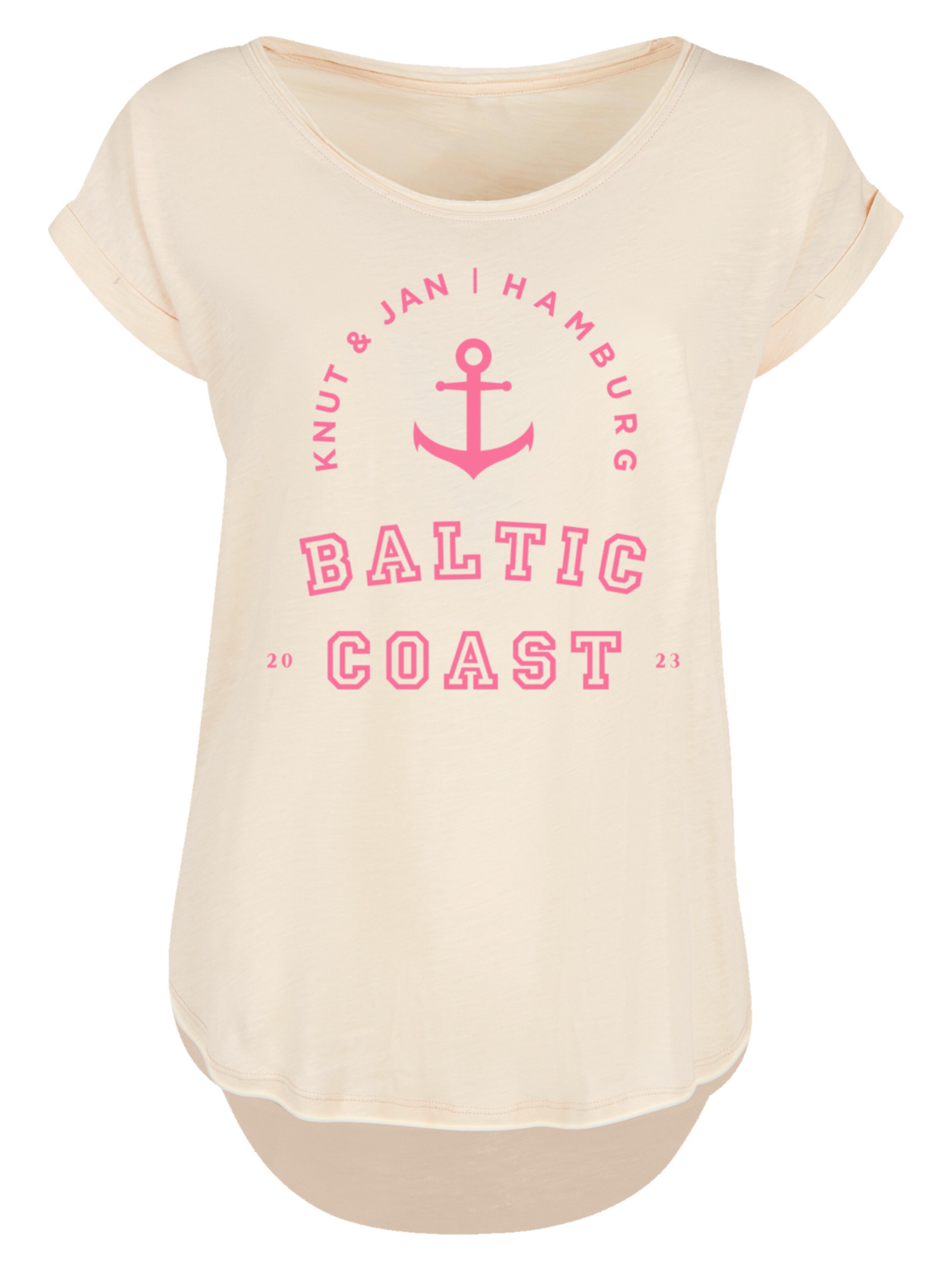 F4NT4STIC Shirt 'Baltic Coast Ostsee Knut & Jan Hamburg' in Beige: voorkant