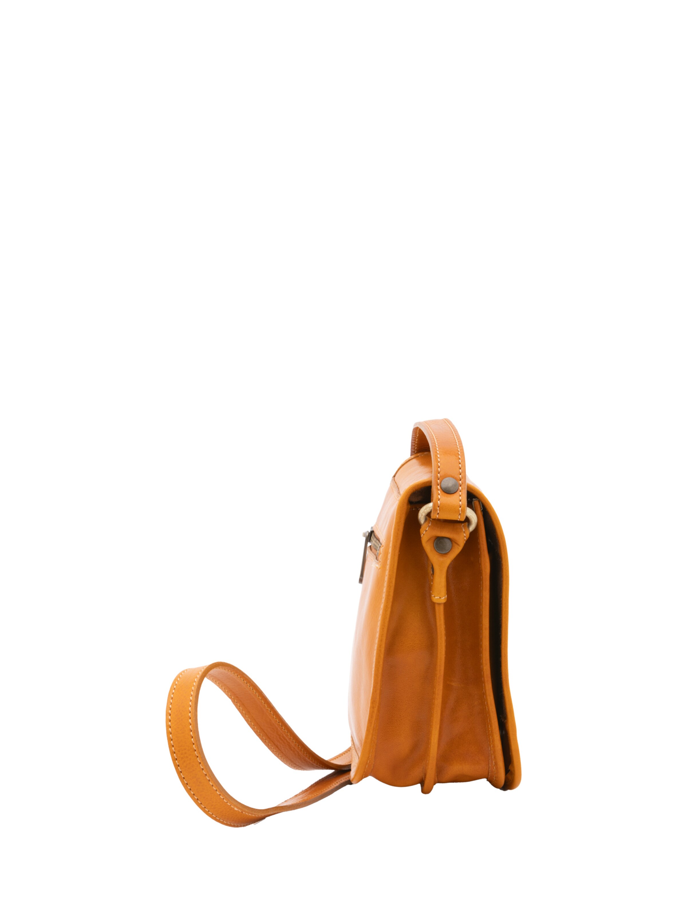 Borsa a tracolla 'Borsa a tracolla uomo vera pelle con calamita - Made in Italy' di I Fratelli in giallo