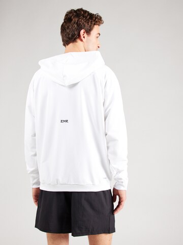 ADIDAS SPORTSWEAR Athletic Zip-Up Hoodie 'Z.N.E.' in White