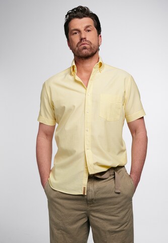 ETERNA Regular fit Overhemd in Geel: voorkant