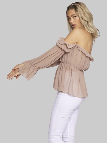 FRESHLIONS Bluse 'Vanja' in Beige