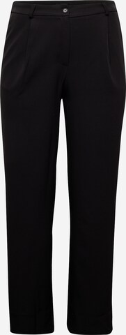 Trendyol Curve Wide Leg Bukser med lægfolder i sort: forside