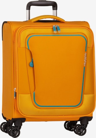 American Tourister Trolley ' Pulsonic Spinner 55 EXP ' in Orange: Vorderseite