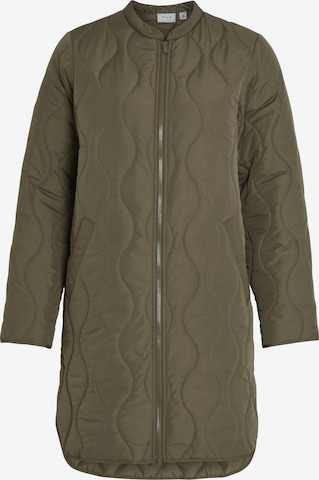 VILA Between-Seasons Coat in Green: front