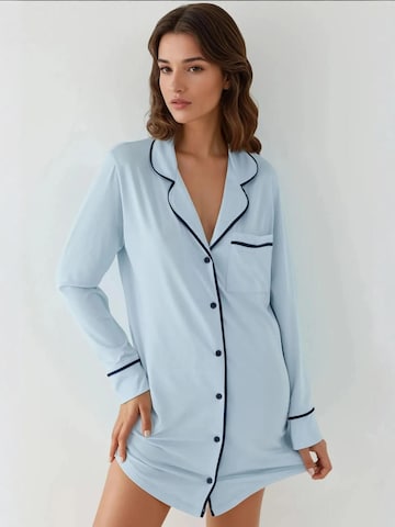Chemise de nuit 'Lounge-Kleider' Hiccup en bleu