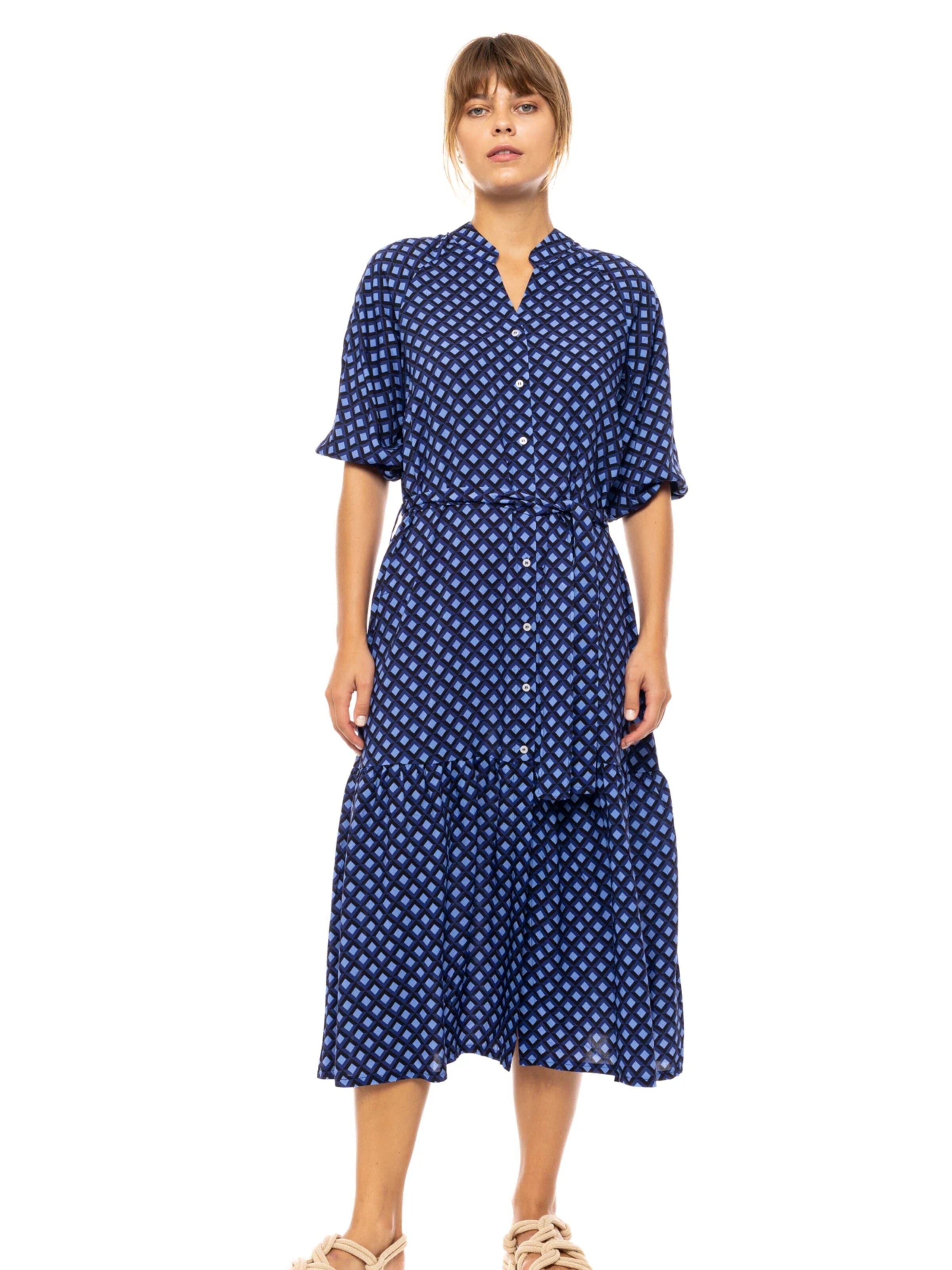 Pink LabelLjetna haljina 'BEACHWEAR LONG BLUE AZURE' - plava boja: prednji dio