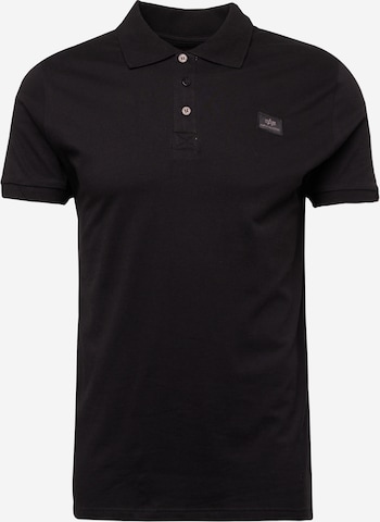 ALPHA INDUSTRIES Poloshirt in Schwarz: predná strana