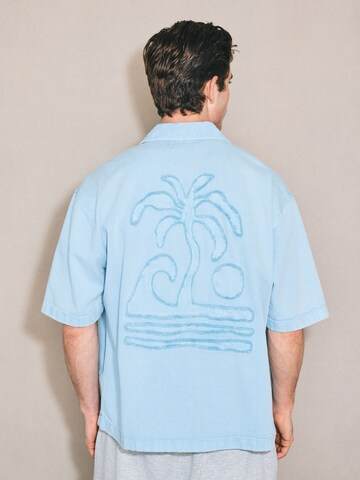 Coupe regular Chemise 'Edit' Next en bleu : devant