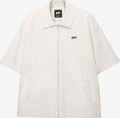 Pull&Bear Välikausitakki 'STWD' värissä valkoinen, Tuotenäkymä