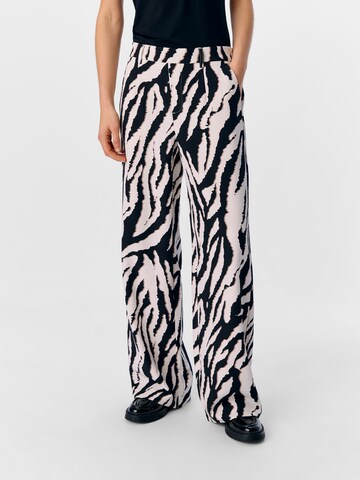 OBJECT Wide leg Trousers 'OBJAlba' in Beige: front
