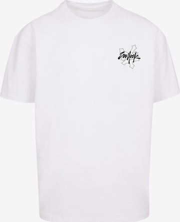 ZOO YORK T-Shirt 'City Tags' in Weiß: Vorderseite