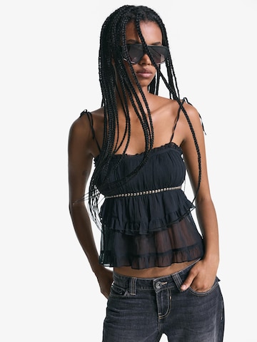 Bershka Top in Black: front