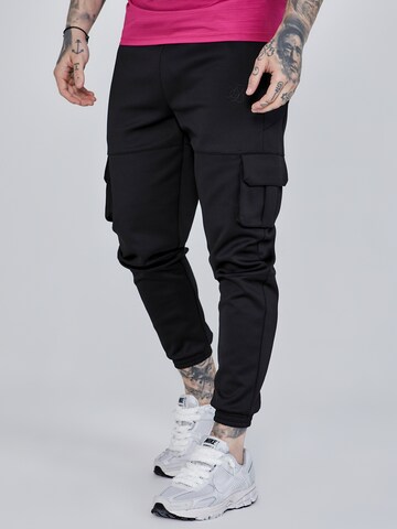 SikSilk Tapered Cargohose in Schwarz