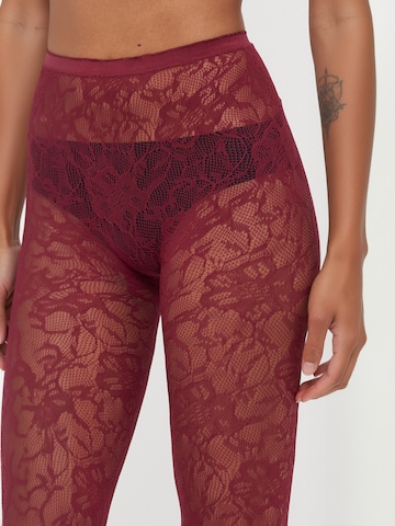 Crās - Collants ' Dacycras ' em vermelho