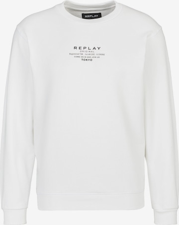 Pull-over REPLAY en blanc : devant