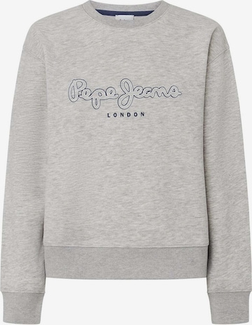 Sweat-shirt Pepe Jeans en gris : devant