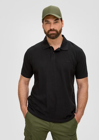 s.Oliver Men Big Sizes Shirt in Black: front