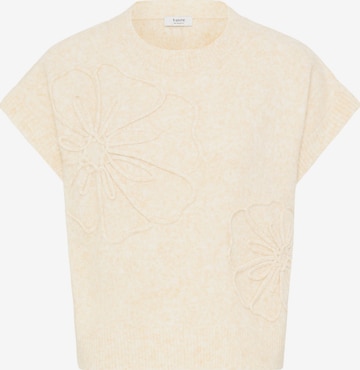 b.young - Chaleco de punto 'BYOmea' en beige: frente