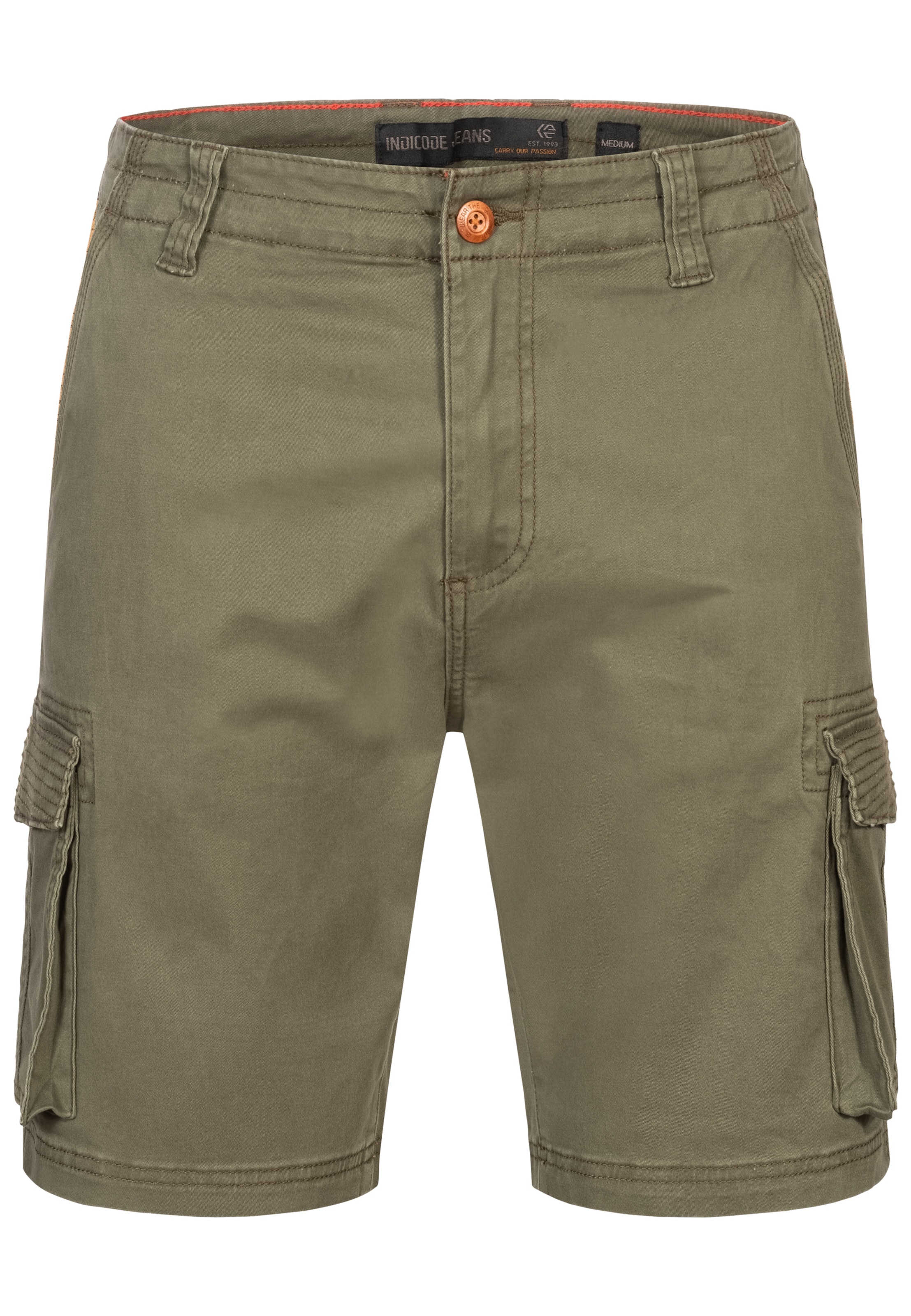 INDICODE JEANS Cargohose 'Solupe' in Grün: Vorderseite