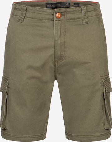 INDICODE JEANS Regular Cargo trousers 'Solupe' in Green: front