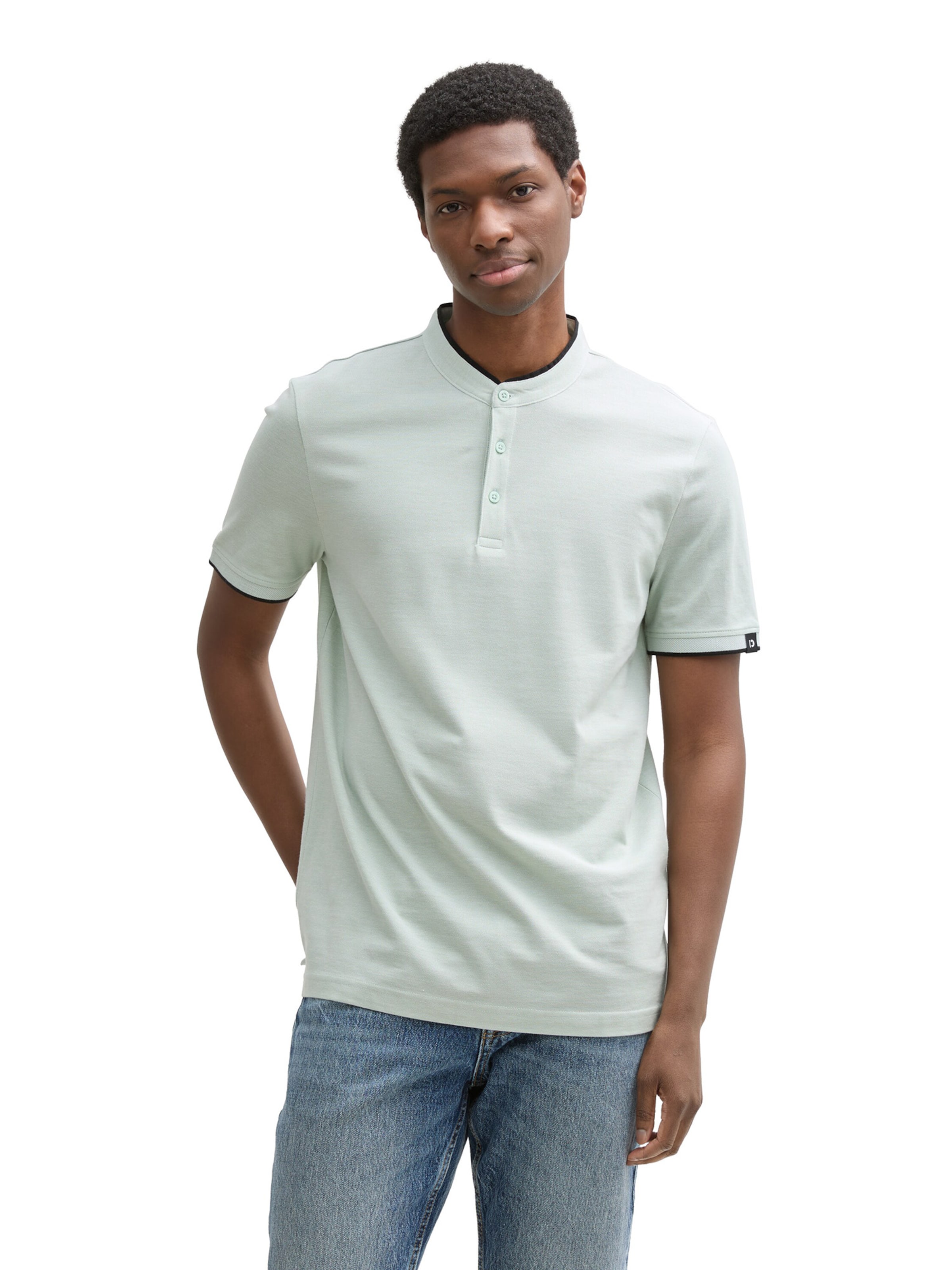 TOM TAILOR DENIM Tričko - Zelená: predná strana