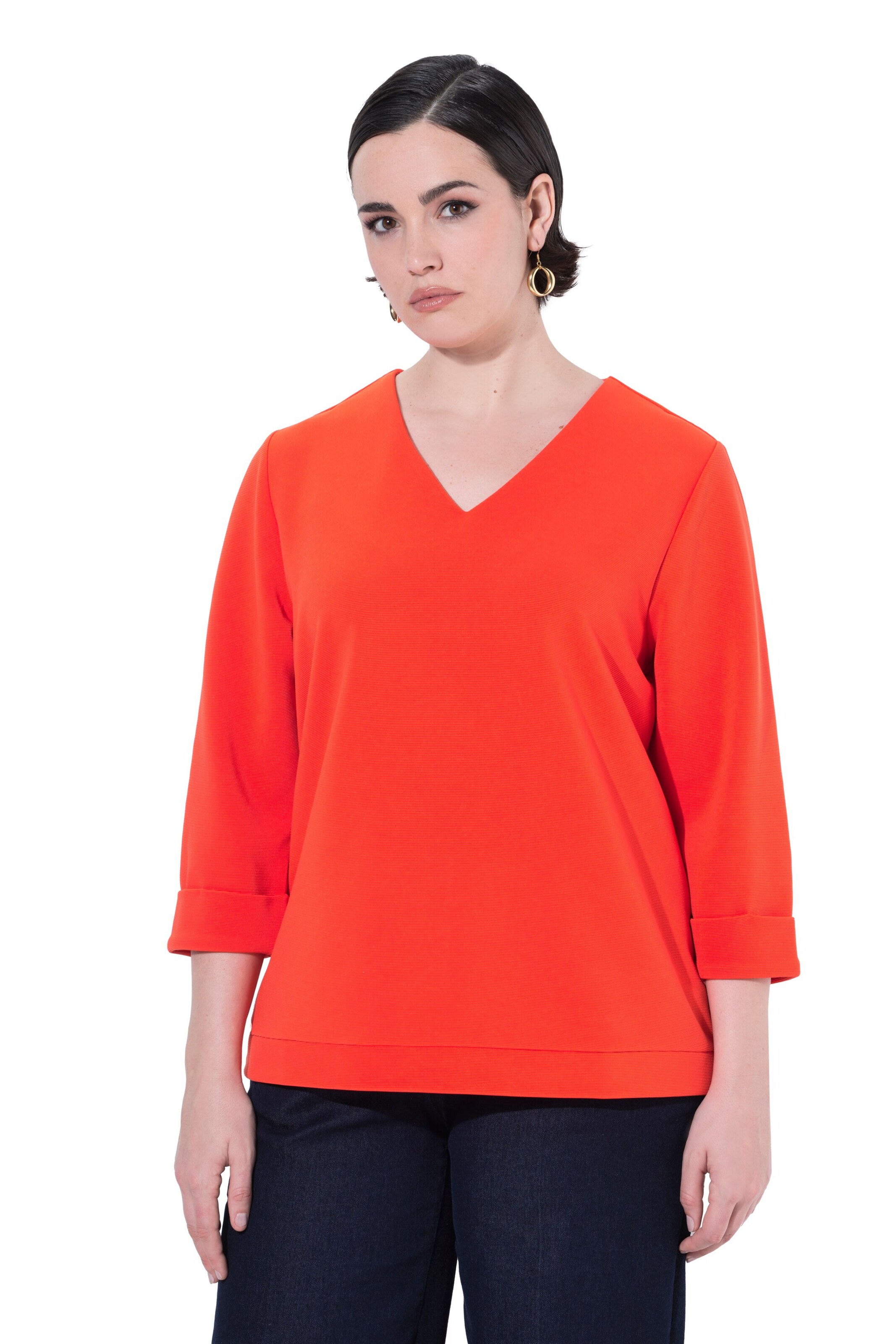Ulla Popken Shirt in Rood: voorkant