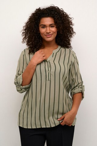 KAFFE CURVE Bluse 'Sida' in Grün: Vorderseite