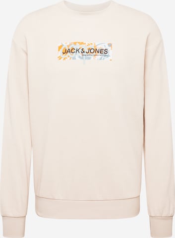 Sweat-shirt 'SUMMER' JACK & JONES en beige : devant