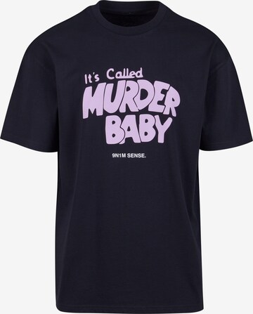 9N1M SENSE Shirt 'Murder' in Black: front