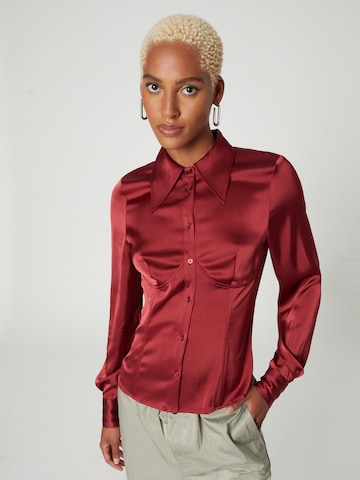 Bella x ABOUT YOU Blouse 'Mary' in Rood: voorkant