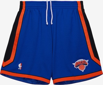 Mitchell & Nessregular Sportske hlače 'Mitchell and Ness Indoor - Textilien NBA New York Knicks 2010' - plava boja: prednji dio