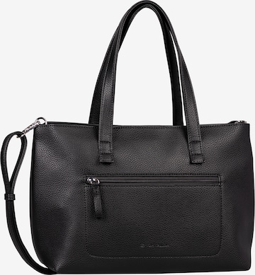 TOM TAILOR Nakupovalna torba 'Elis' | črna barva