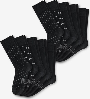 Chaussettes ' Bluebird ' SCHIESSER en noir : devant