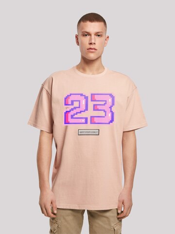 F4NT4STIC Shirt 'Pixel 23' in Oranje: voorkant