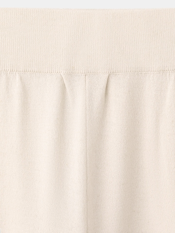 MANGO Wide leg Broek 'VELLA' in Beige