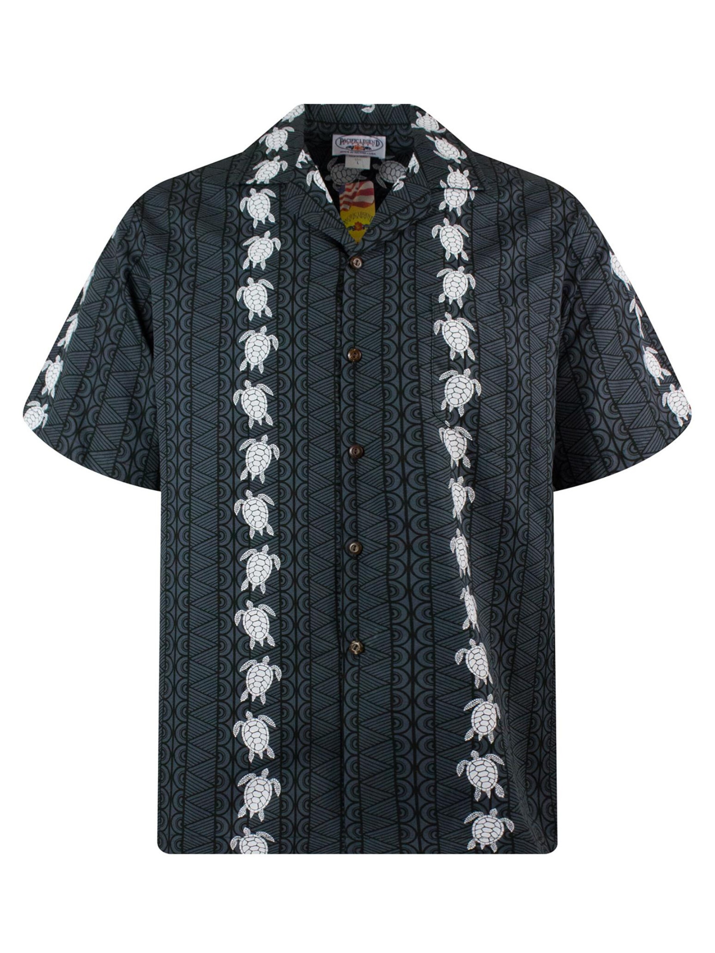 Pacific Legend Button Up Shirt 'Turtle New' in Grey: front